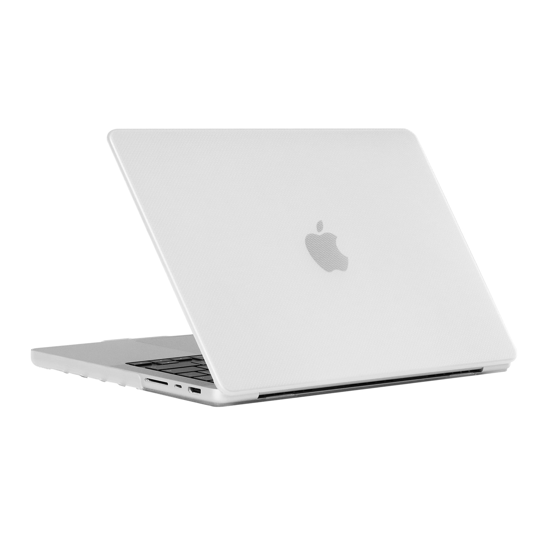 For MacBook Pro 14 inch (2021) A2442 Anti-Fingerprint Dot Texture Hard Laptop Cover Hardshell Case - White For MacBook Pro 14 inch (2021) A2442 Anti-Fingerprint Dot Texture Hard Laptop Cover Hardshell Case - White
